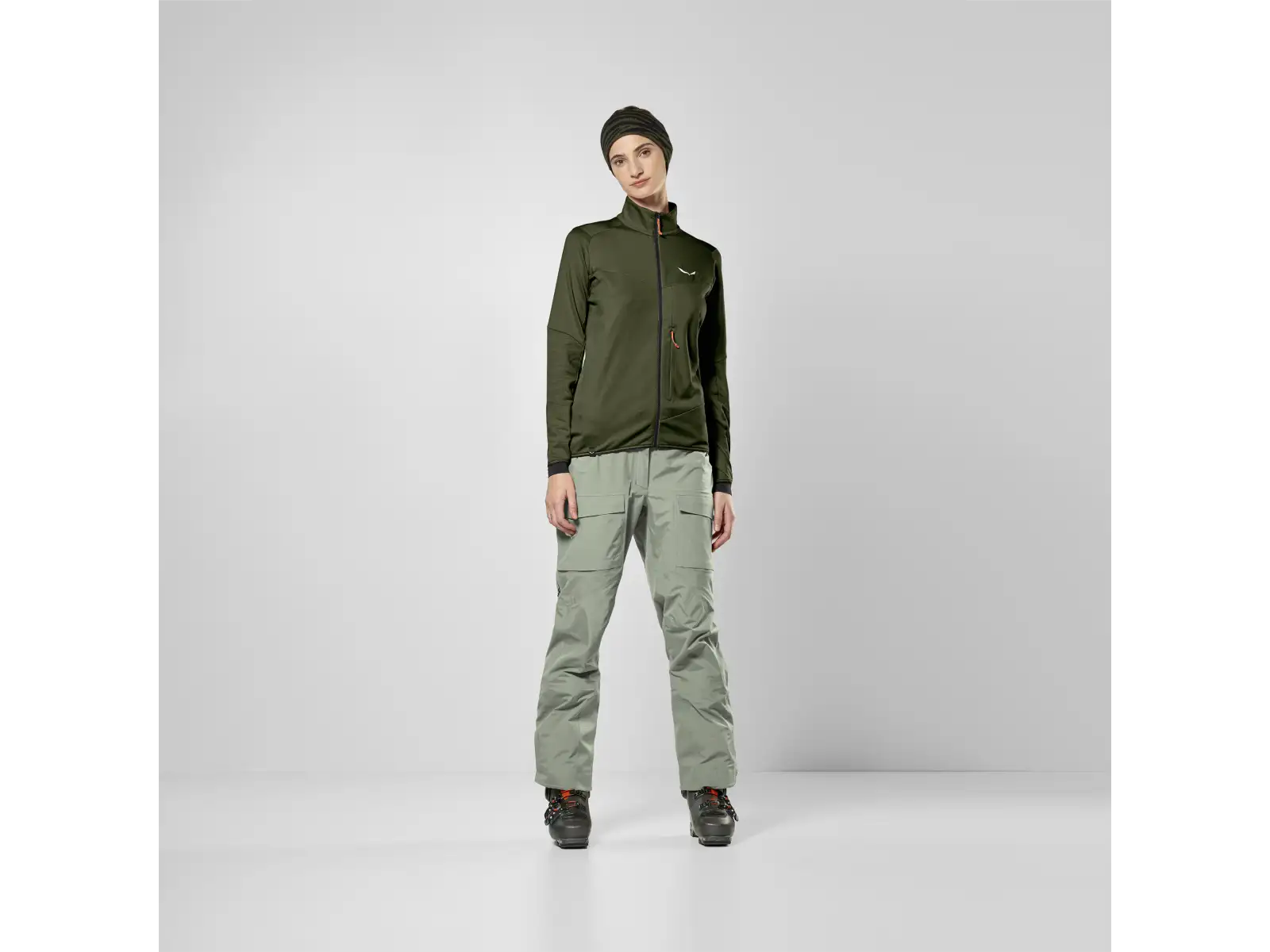 Salewa Sella Crevasse Damen Pullover Dark Olive