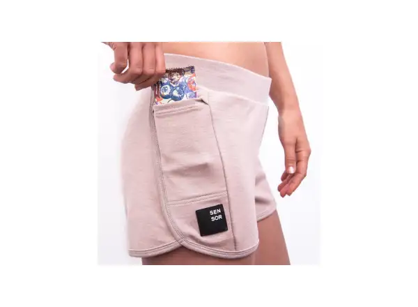 Sensor Merino Upper Traveller Damen Shorts Dusty Pink