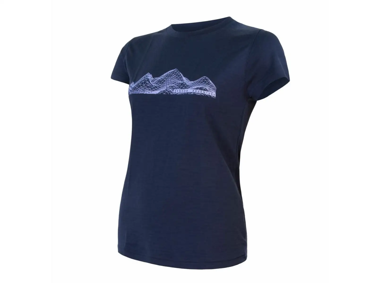 Sensor Merino Active PT Mountains Damen T-Shirt Kurzarm Deep Blue