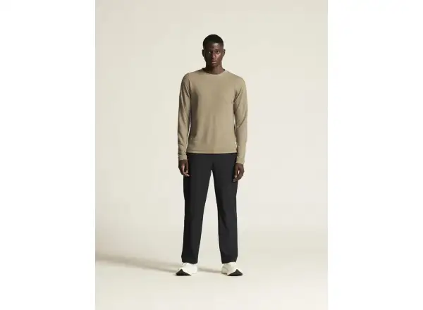 Craft Wool Waffle Herren T-Shirt langarm beige