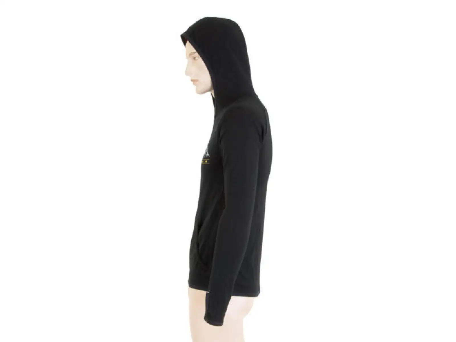 Sensor Merino Upper Mountains Herren Kapuzenpullover Schwarz