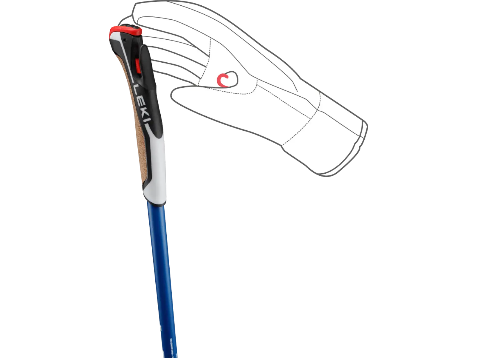 Leki PRC 850 TR Langlaufstöcke Naturalcarbon-regal blue light-white