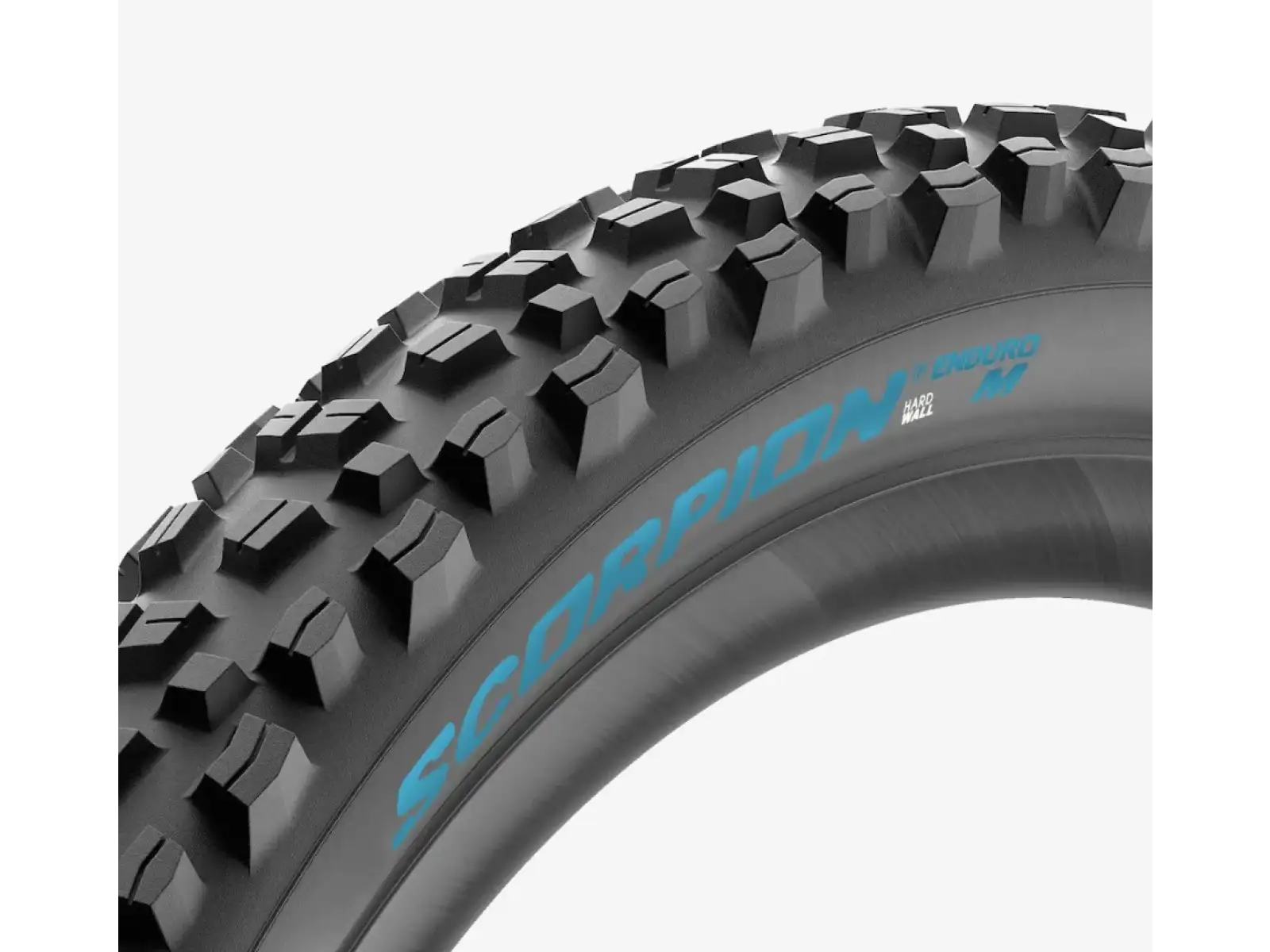 Pirelli Scorpion Enduro M Hardwall 29x2,60" Reifen mit Kevlar in Türkis.
