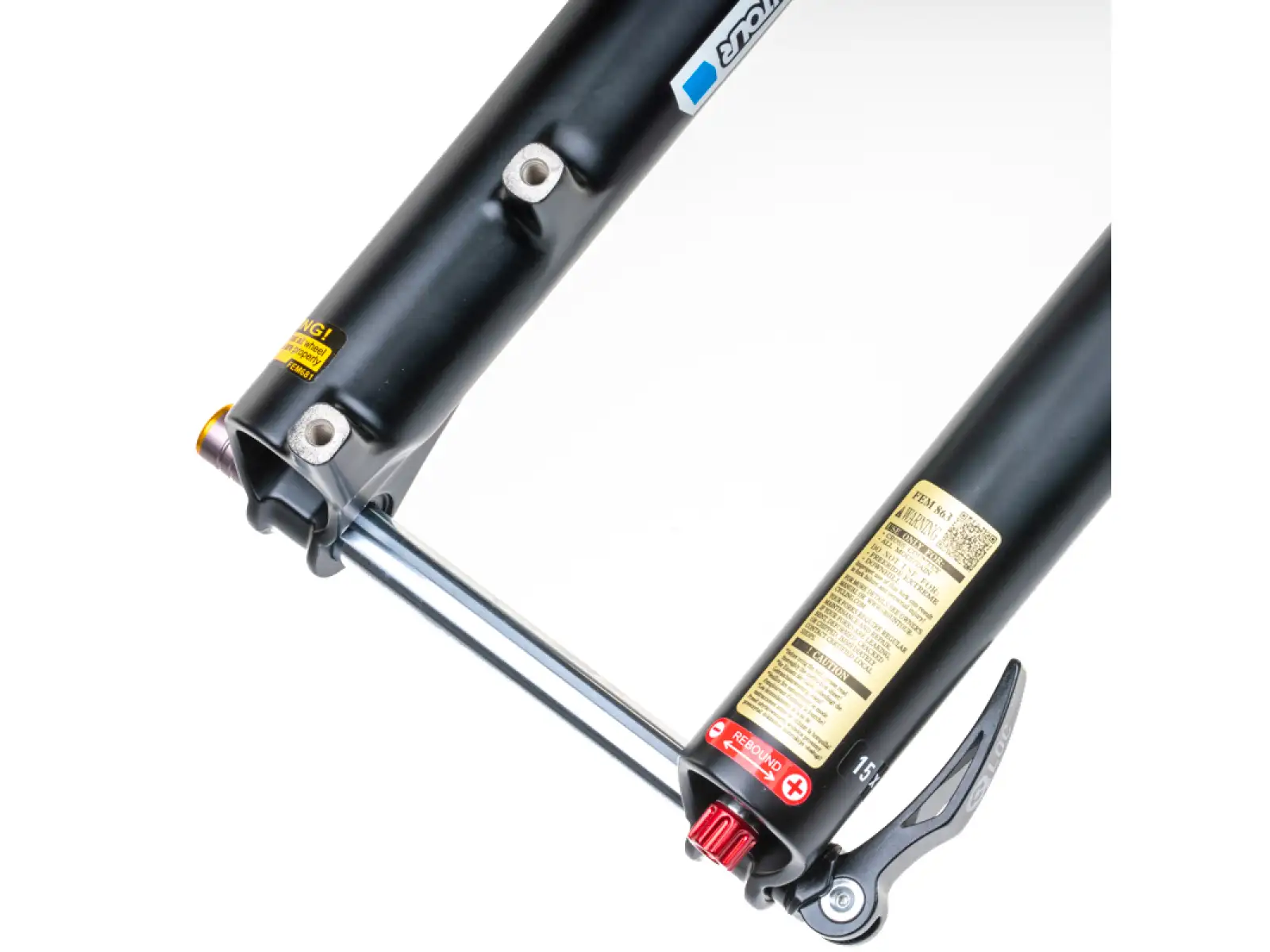 SR Suntour Raidon 32 LO-R 130 mm 27,5" Boost gefederte Gabel in Schwarz.