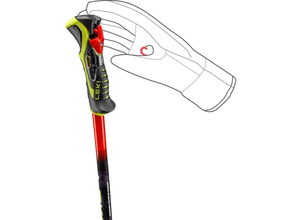 Leki WCR Pro SL TR Abfahrtsstöcke Bright red-violet-neonyellow