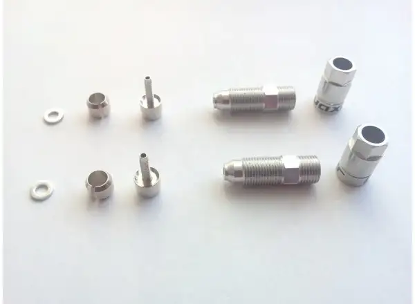 Quaxar-Schlauch-Endanschluss-Set für hydraulische Bremsen, grobes Gewinde.