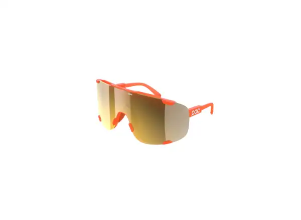 POC Devour + Sonnenbrille Fluorescent Orange Translucent/Clarity Road/Partly Sunny Gold