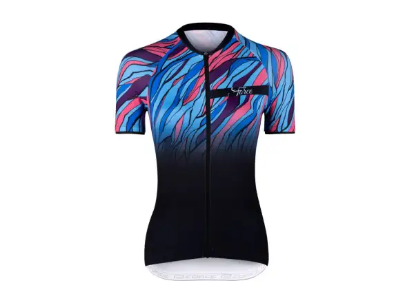 Force Life Lady Damen Kurzarmtrikot schwarz/blau/rosa