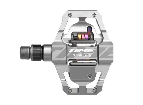 Die Time Speciale 10 Small treten Pedale in Raw Aluminium.