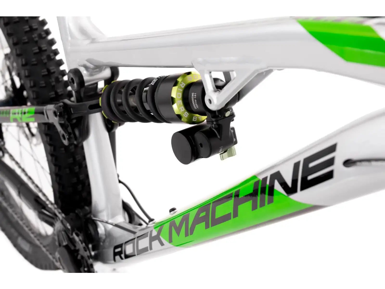 Rock Machine Blizzard 90-297 RZ silber/grün Fully Mountainbike