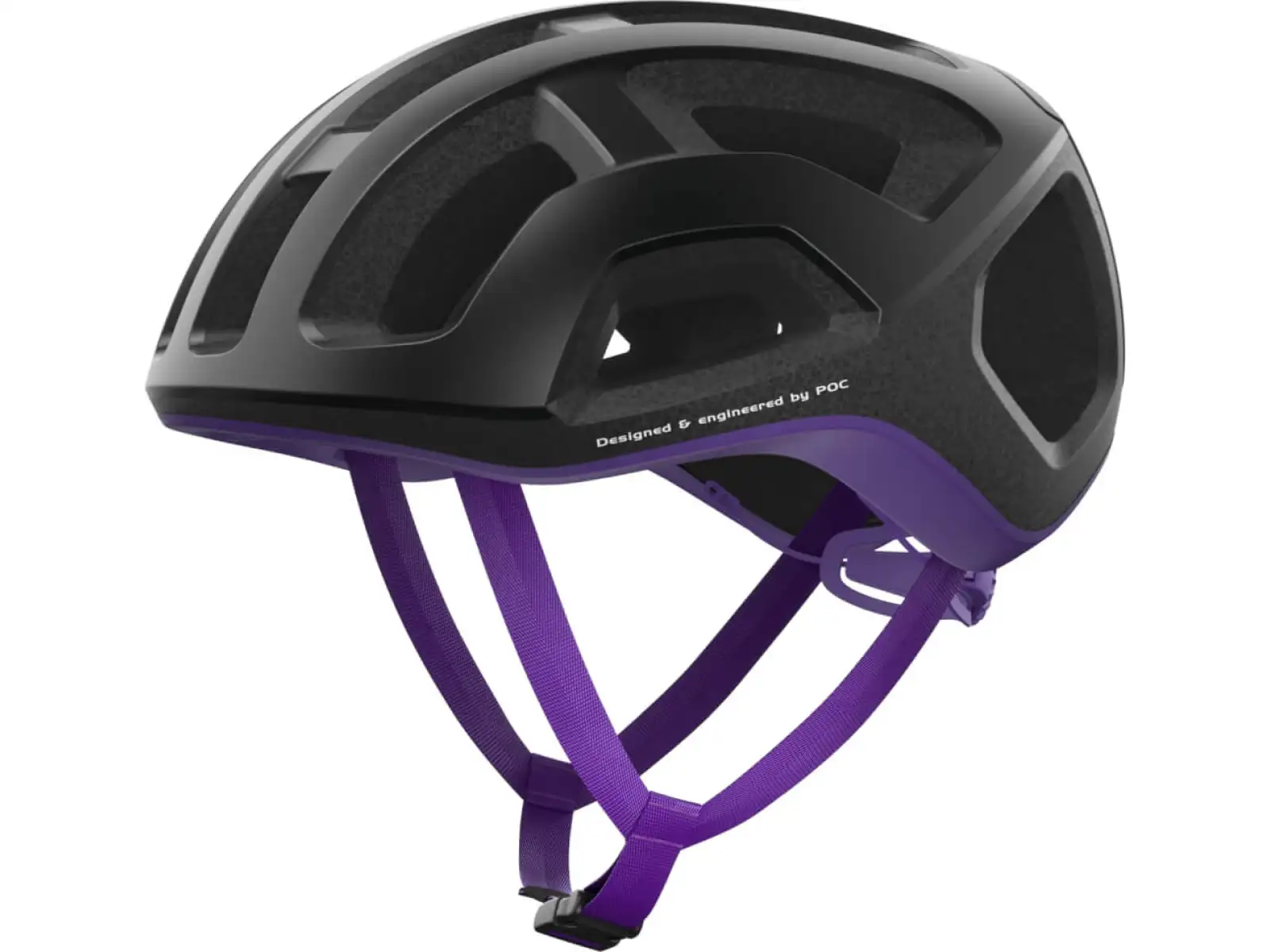 POC Ventral Lite Fahrradhelm Uranium Black/Sapphire Purple Matt