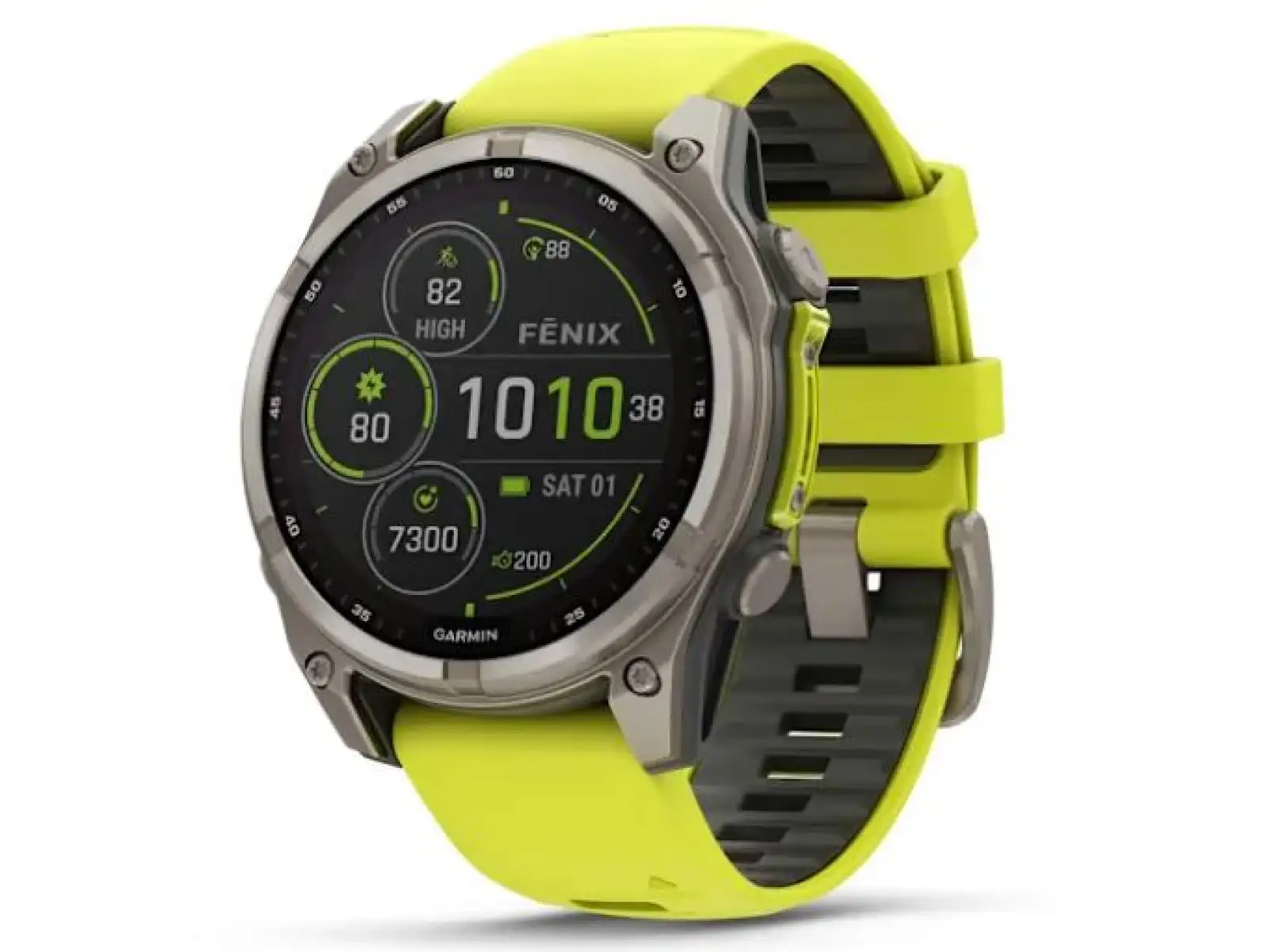 Garmin fenix 8 - 51 mm Solar Sapphire Smartwatch Titanium Yellow/Graphite