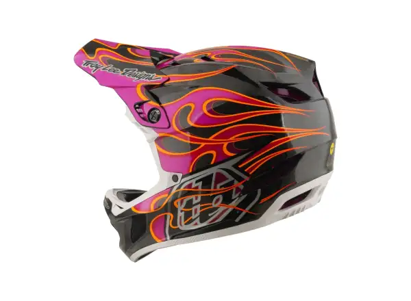 Troy Lee Designs D4 Carbon MIPS Helm Torched Carbn/Magenta
