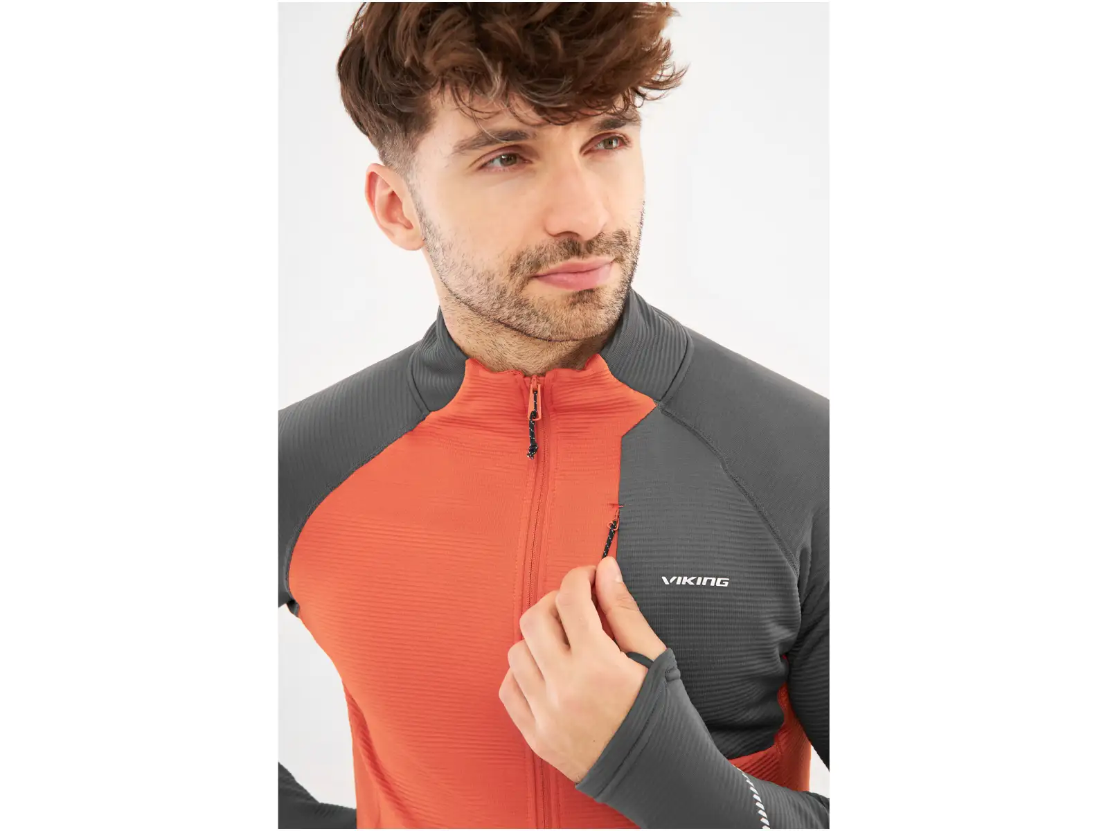 Viking Pro Line Birger Herren-Sweatshirt Orange/Grey