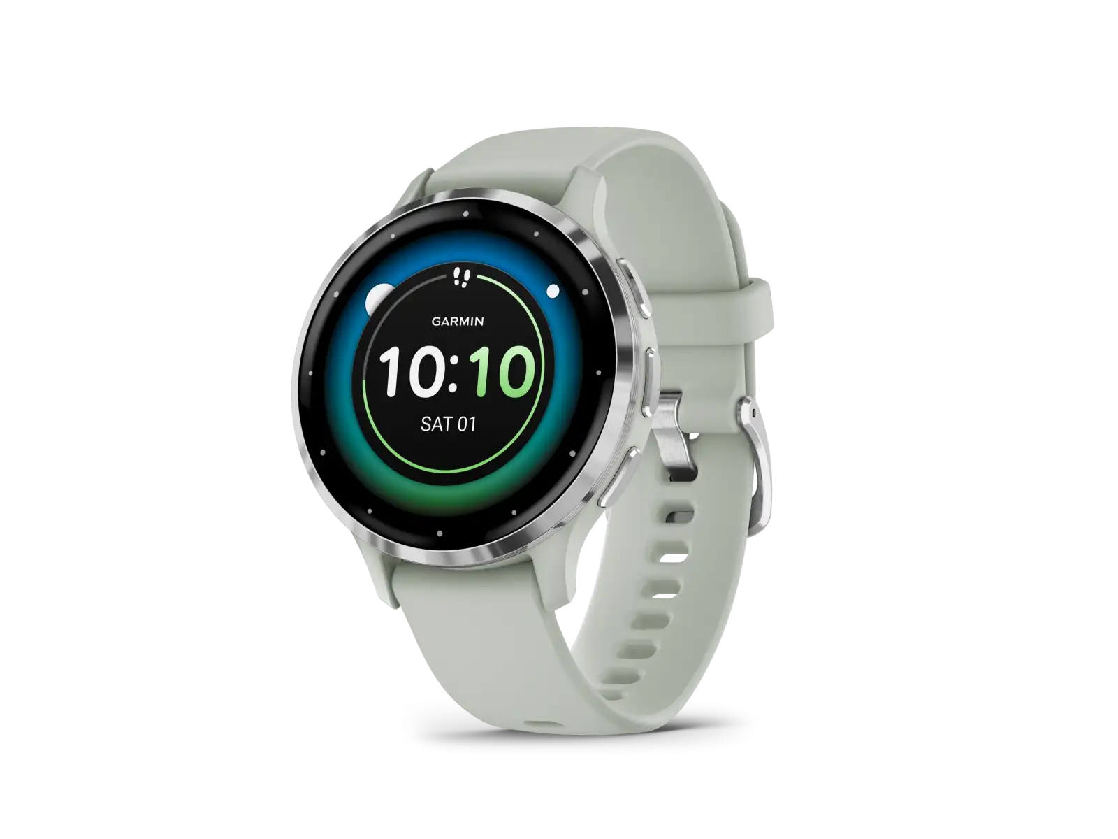 Garmin Venu 3S Smartwatch Silber/Salbeigrün