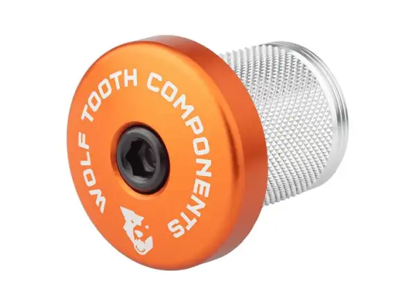 Wolf Tooth KOMPRESSIONSSTECKER ist ein Dorn für den Kohlefasersteuersatz 1 1/8 Zoll in Orange