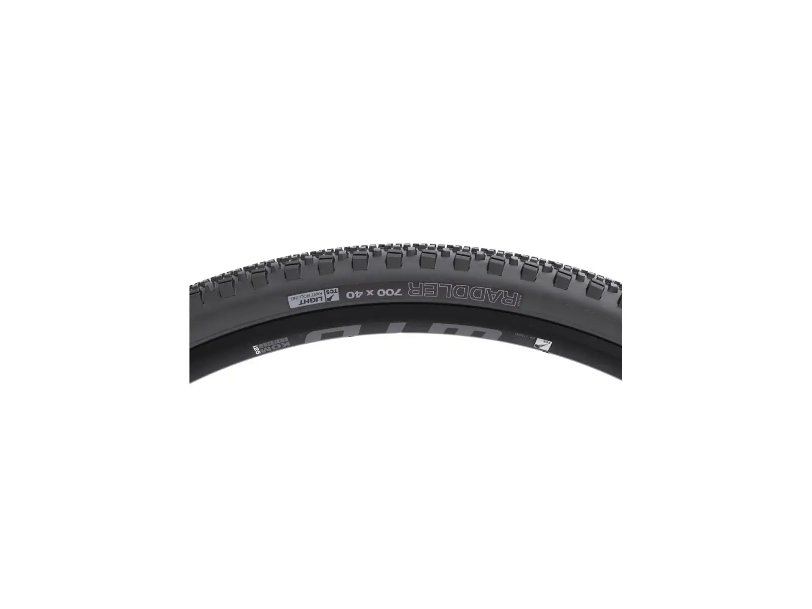 WTB Raddler TCS Tubeless Leichtlaufreifen mit Kevlar in Schwarz.