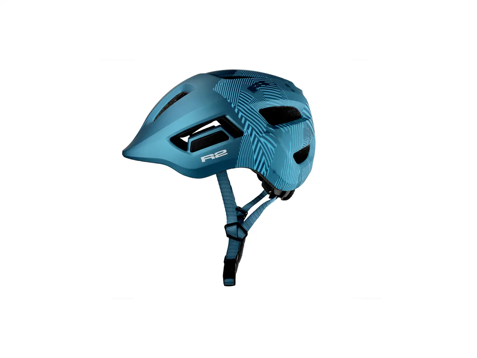 R2 Pulse Kinderfahrradhelm petrol blau/hellblau