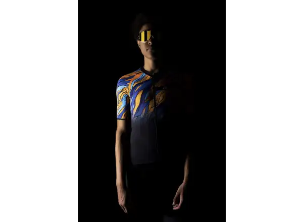 Force Life Herren Kurzarmtrikot schwarz/blau/orange