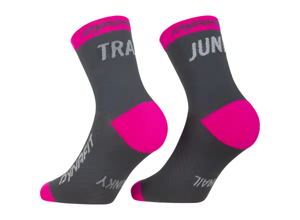 Dynafit Trail Mid Laufstrümpfe Cinder/Pink Glo