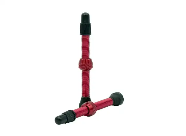 No Tubes Universal Tubeless Alu Ventile 55 mm - Paar rot