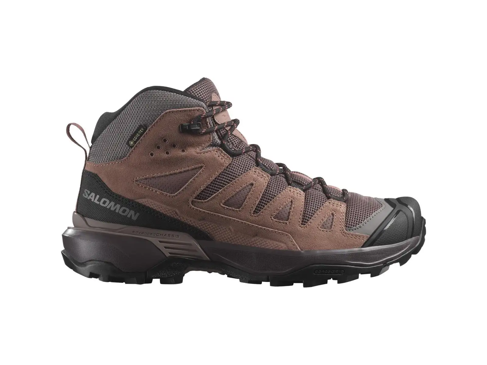 Salomon X Ultra 360 LTR MID GTX Damen Wanderschuhe Peppercorn/Cognac/Hot Coral