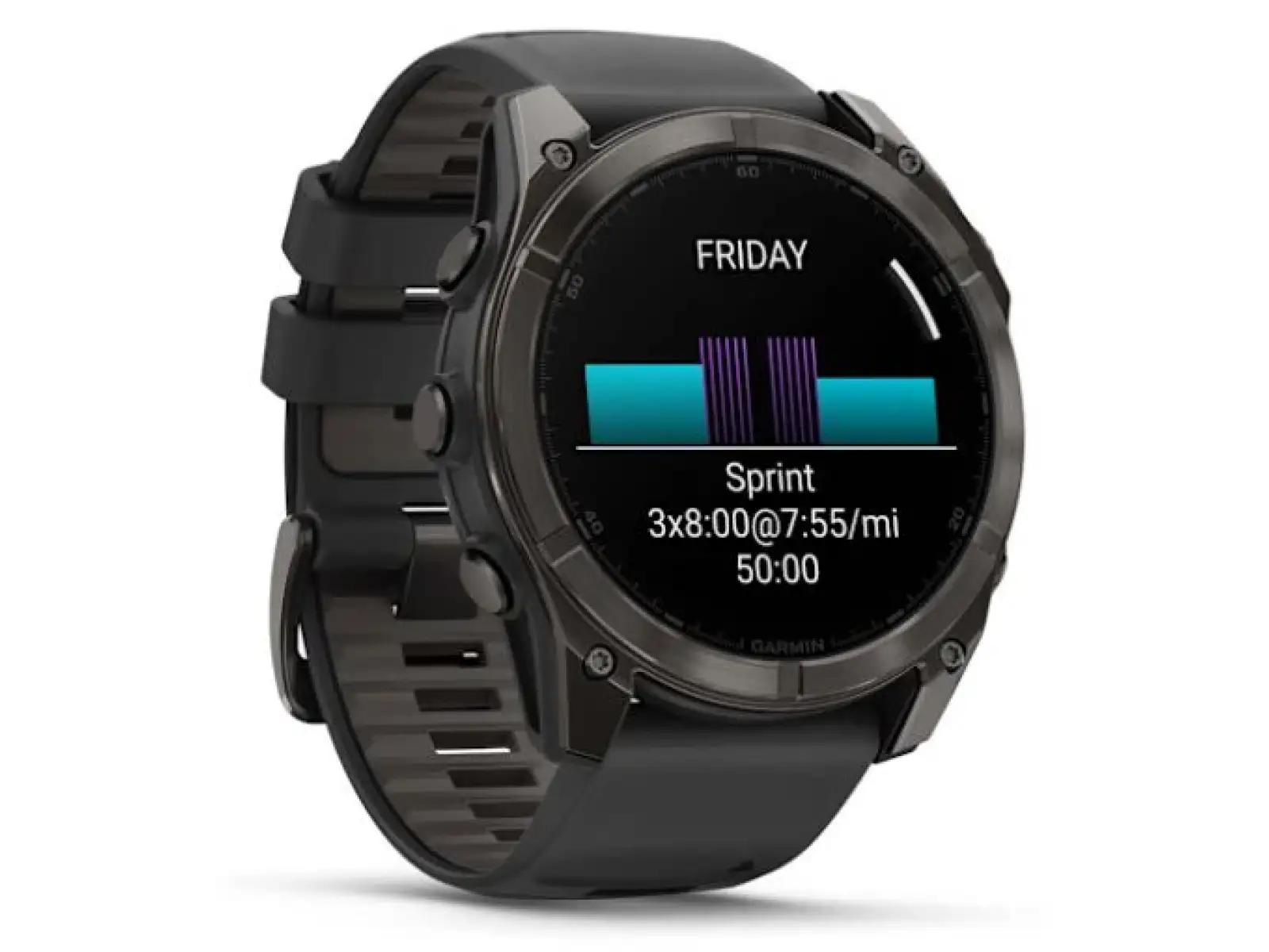 Garmin fenix 8 - 51 mm AMOLED Sapphire Smartwatch Carbon DLC Titanium Schwarz/Grau