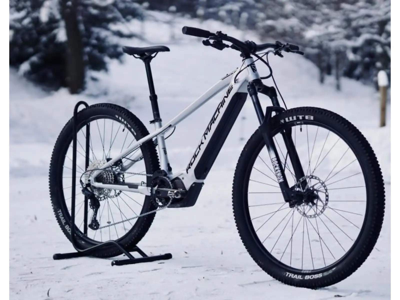 Rock Machine Blizz e60-29 Glanz Silber/Schwarz E-Bike.