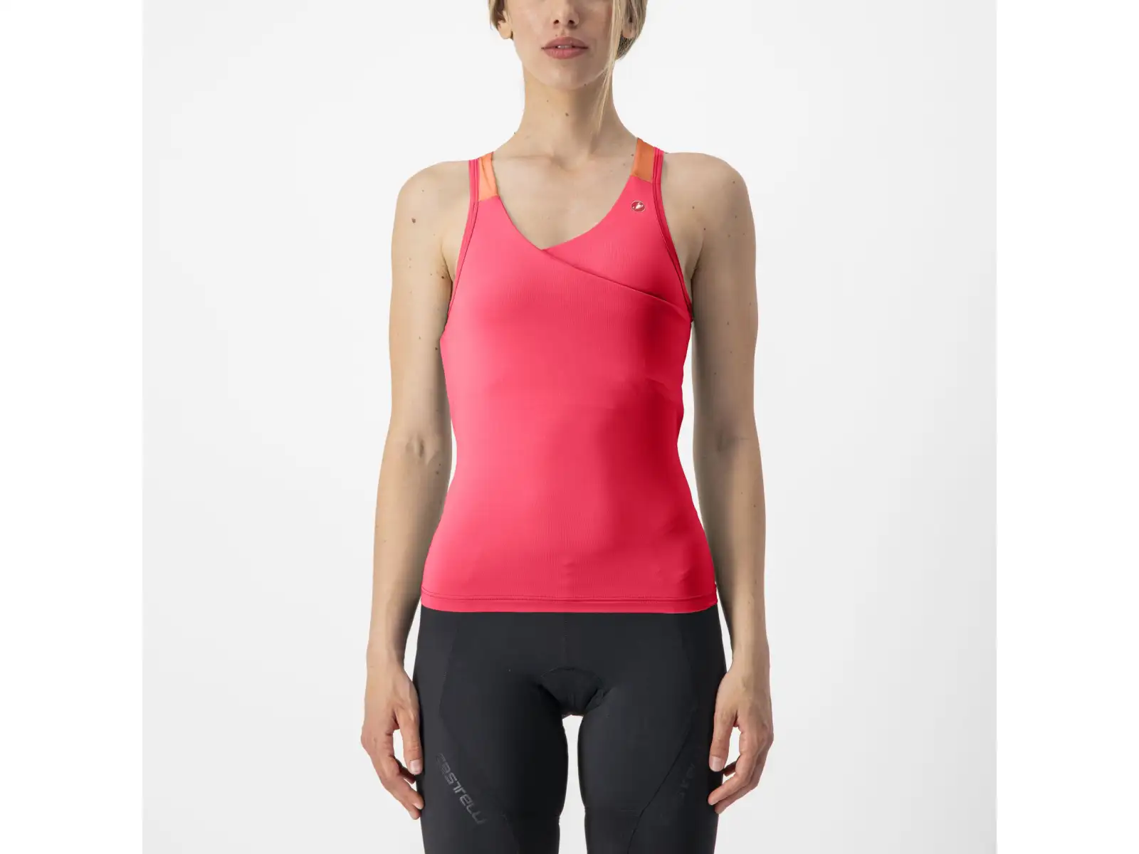 Castelli Solaris Damen ärmelloses Trikot hibiscus/soft orange