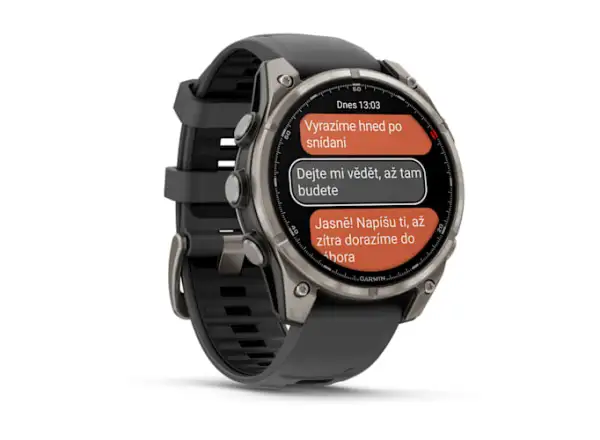 Garmin fenix 8 Pro 47 mm, AMOLED Sapphire, Titanium mit Silikonarmband Graphite/Black