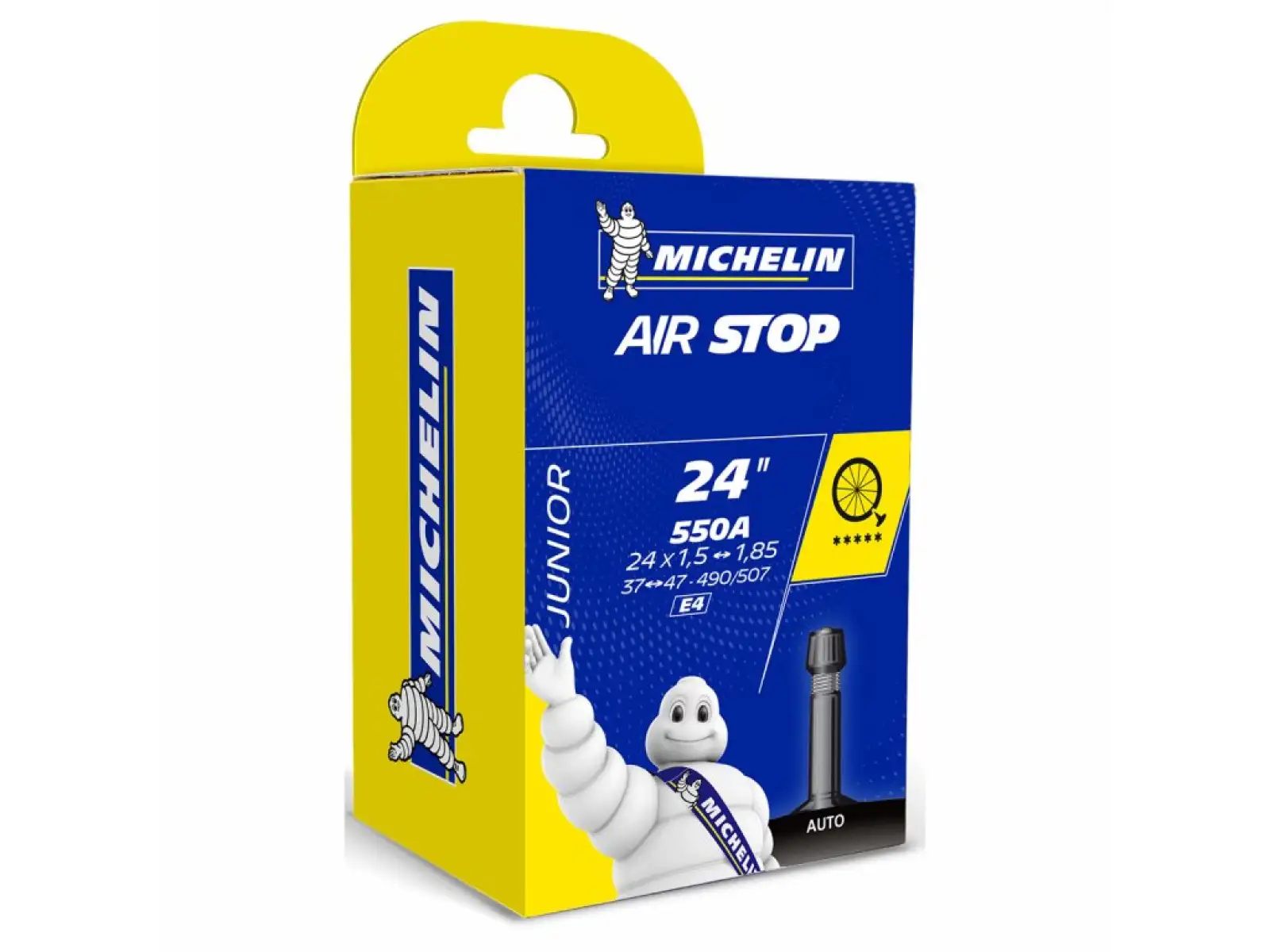 Michelin Air Stop 24x1,30-1,80" MTB Schlauch mit Autoventil 48 mm