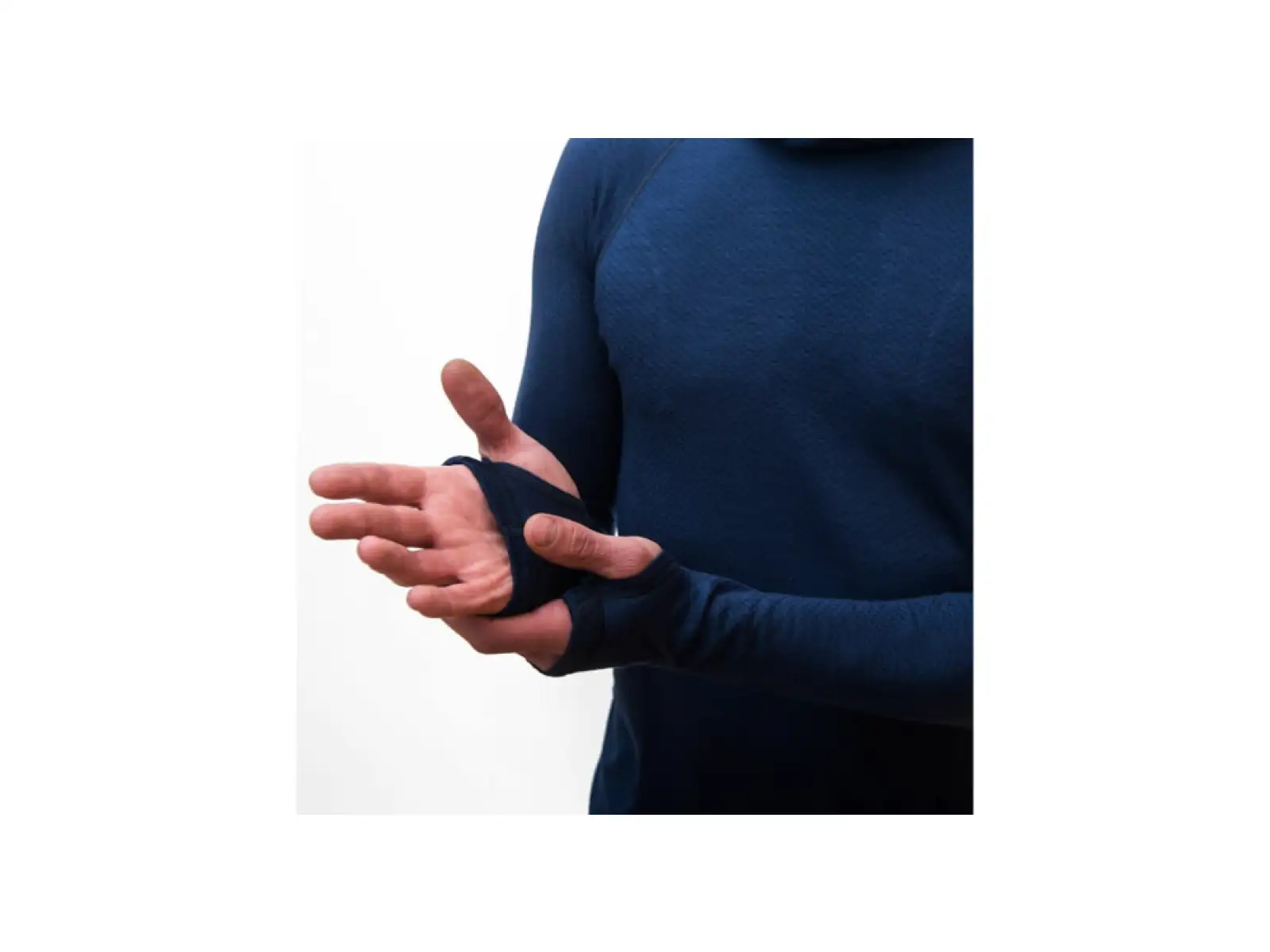 Sensor Merino DF Herren T-Shirt Langarm mit Kapuze Deep Blue