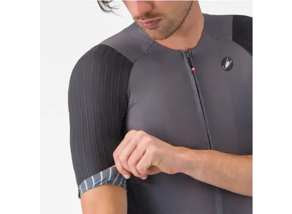 Castelli Aero Race 8S Herren-Trikot Kurzarm Smoky Gray