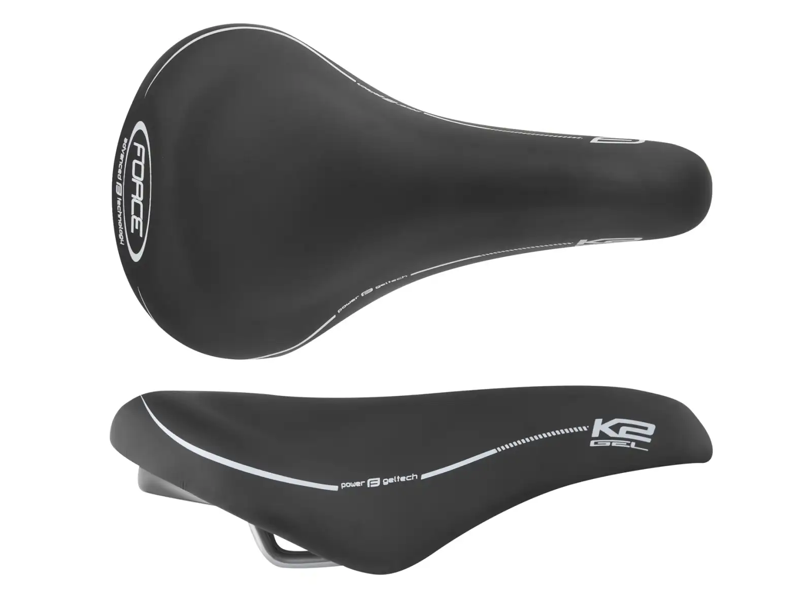 Force K2 Gel Sattel schwarz