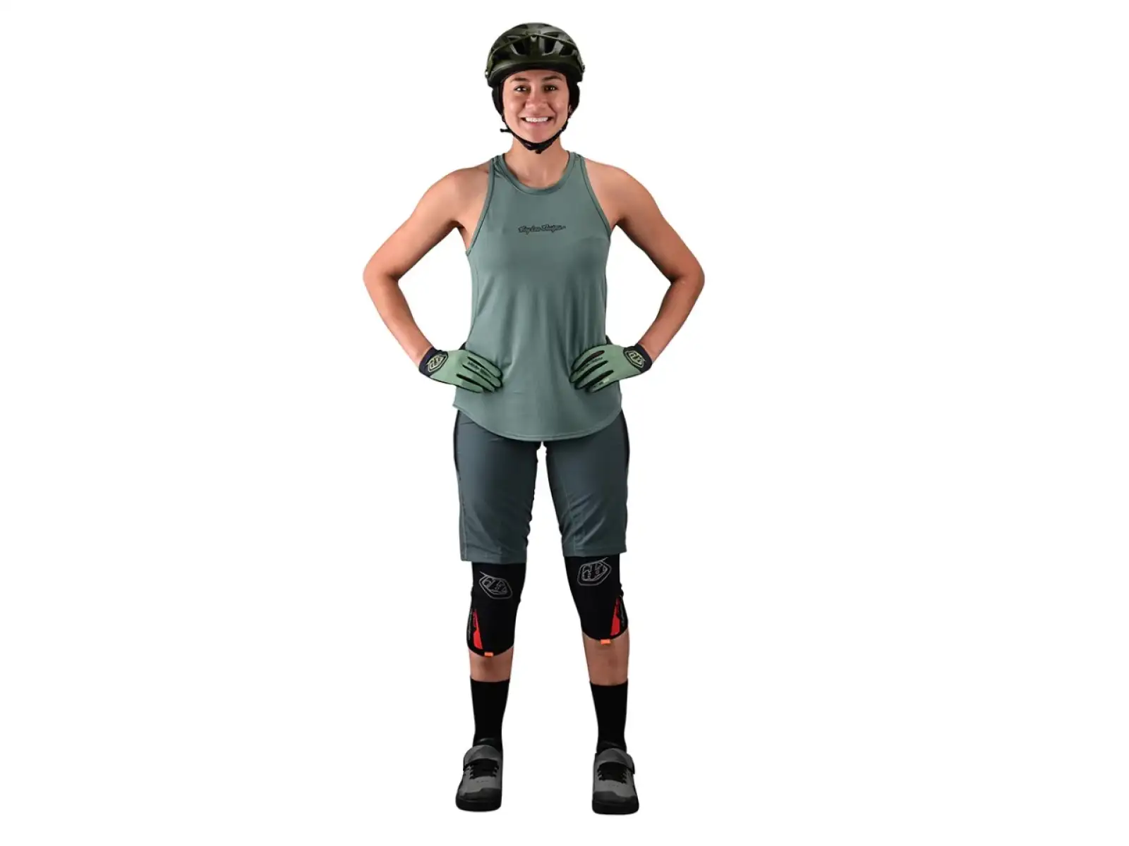 Troy Lee Designs Luxe Damen Shorts Solid Steel Green