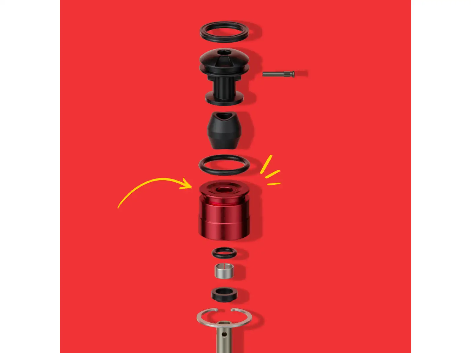 Rock Shox Air Spring Upgrade Kit - DebonAir C1 180 mm LYRIK/YARI A1+ (2016+)