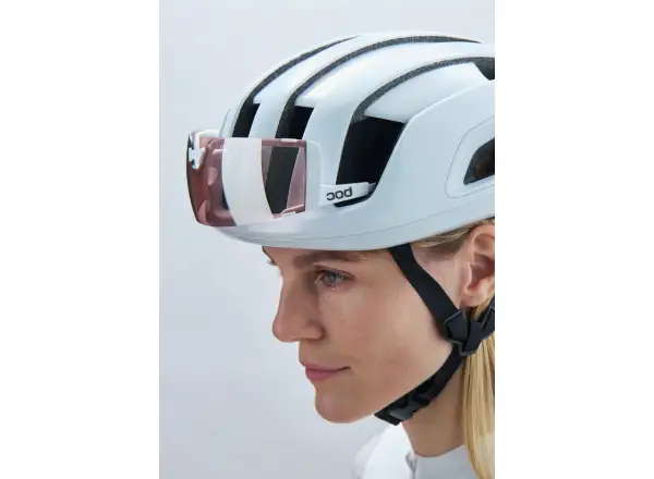 POC Cytal Rennradhelm Hydrogen White/Uranium Black Matt/Logo