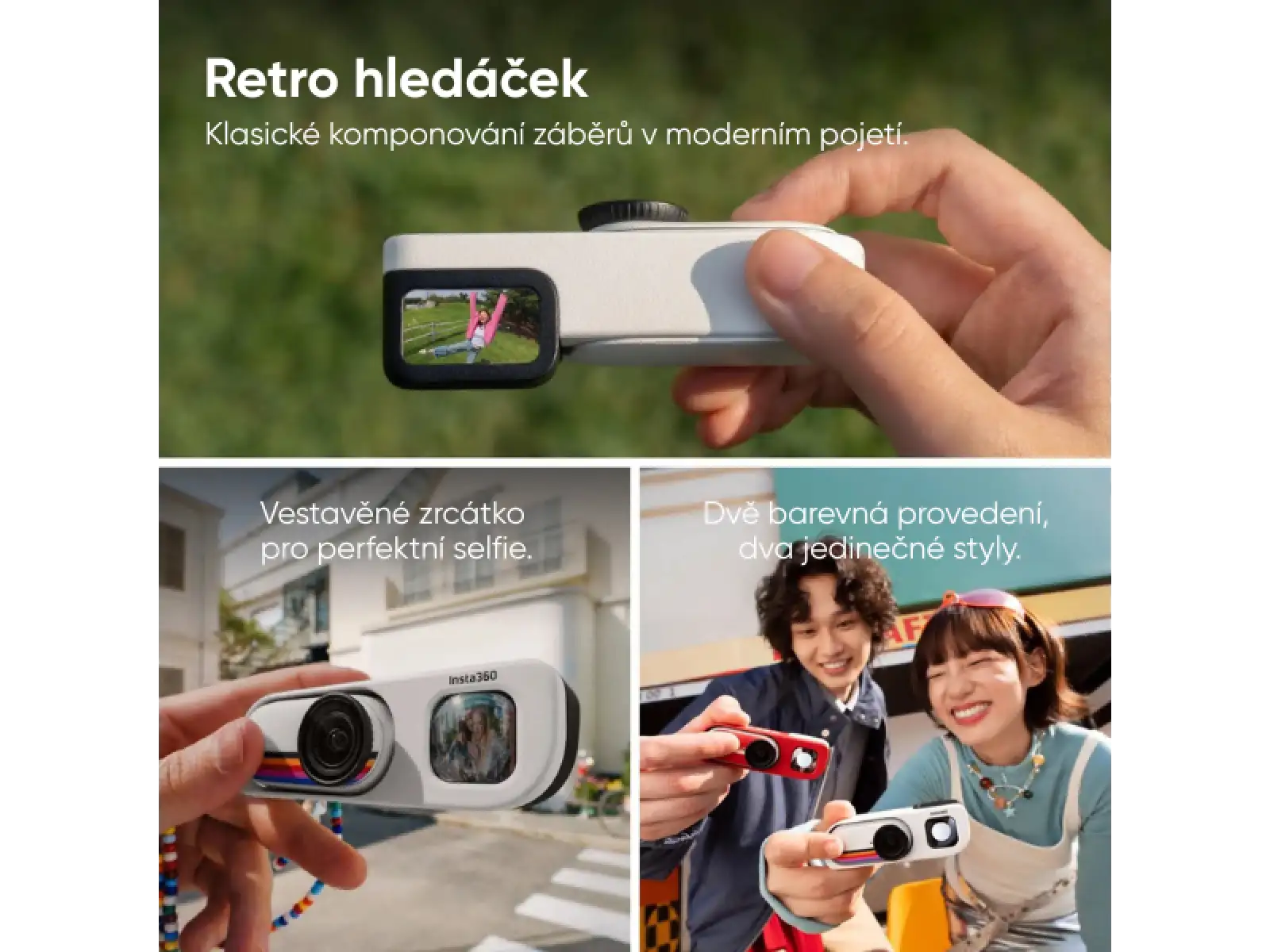 Insta360 GO 3S Kamera Retro Bundle 64 GB Sonderedition weiß