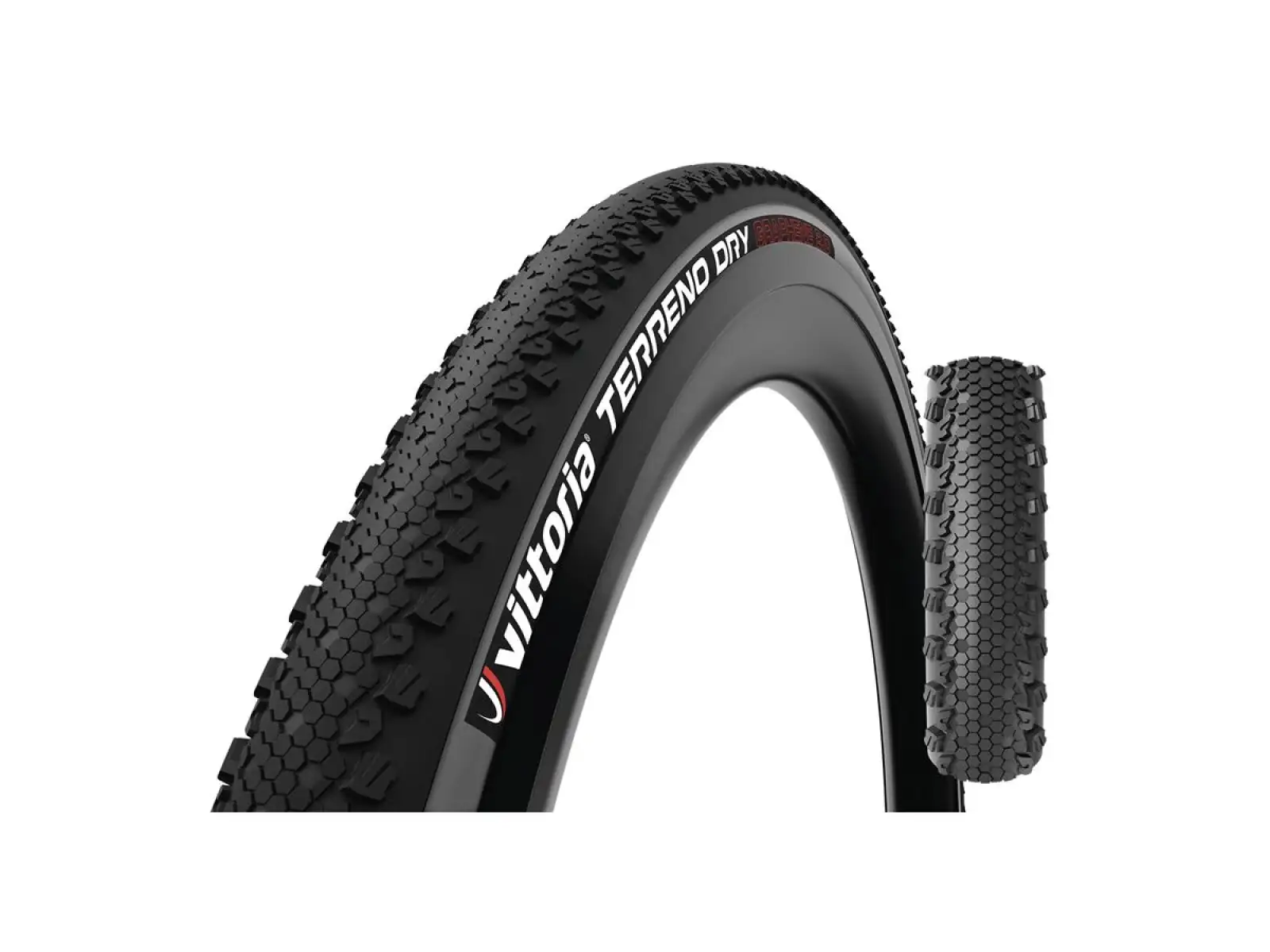 Vittoria Terreno Dry Gravel G 2.0 Schotterreifen in Anthrazitfarbe.