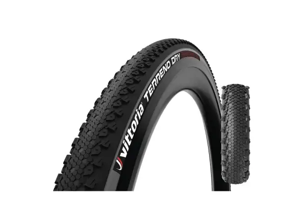 Vittoria Terreno Dry Gravel G 2.0 Schotterreifen in Anthrazitfarbe.