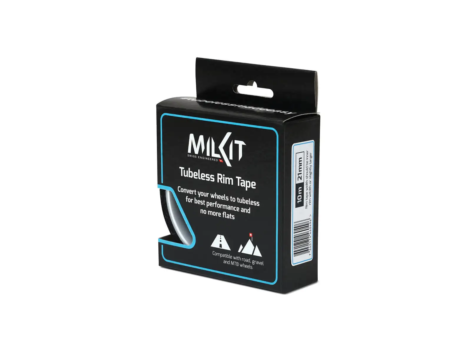 milKit Tubeless Rim Tape 10 m x 21 mm black