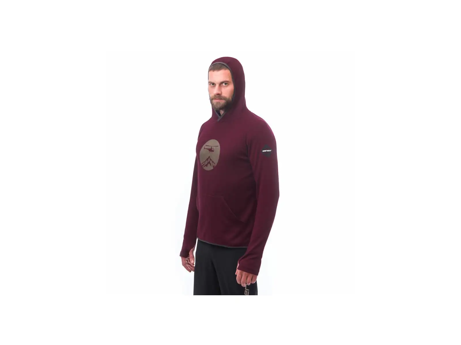 Sensor Merino Upper Heli Herren Fleecejacke Port Red