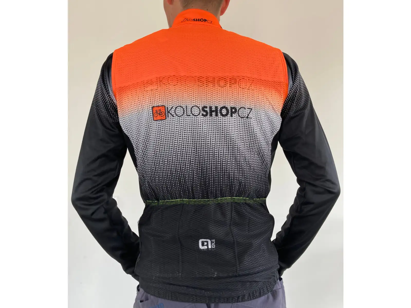 Alé PR System Koloshop Herren-Windweste mit Taschen Orange