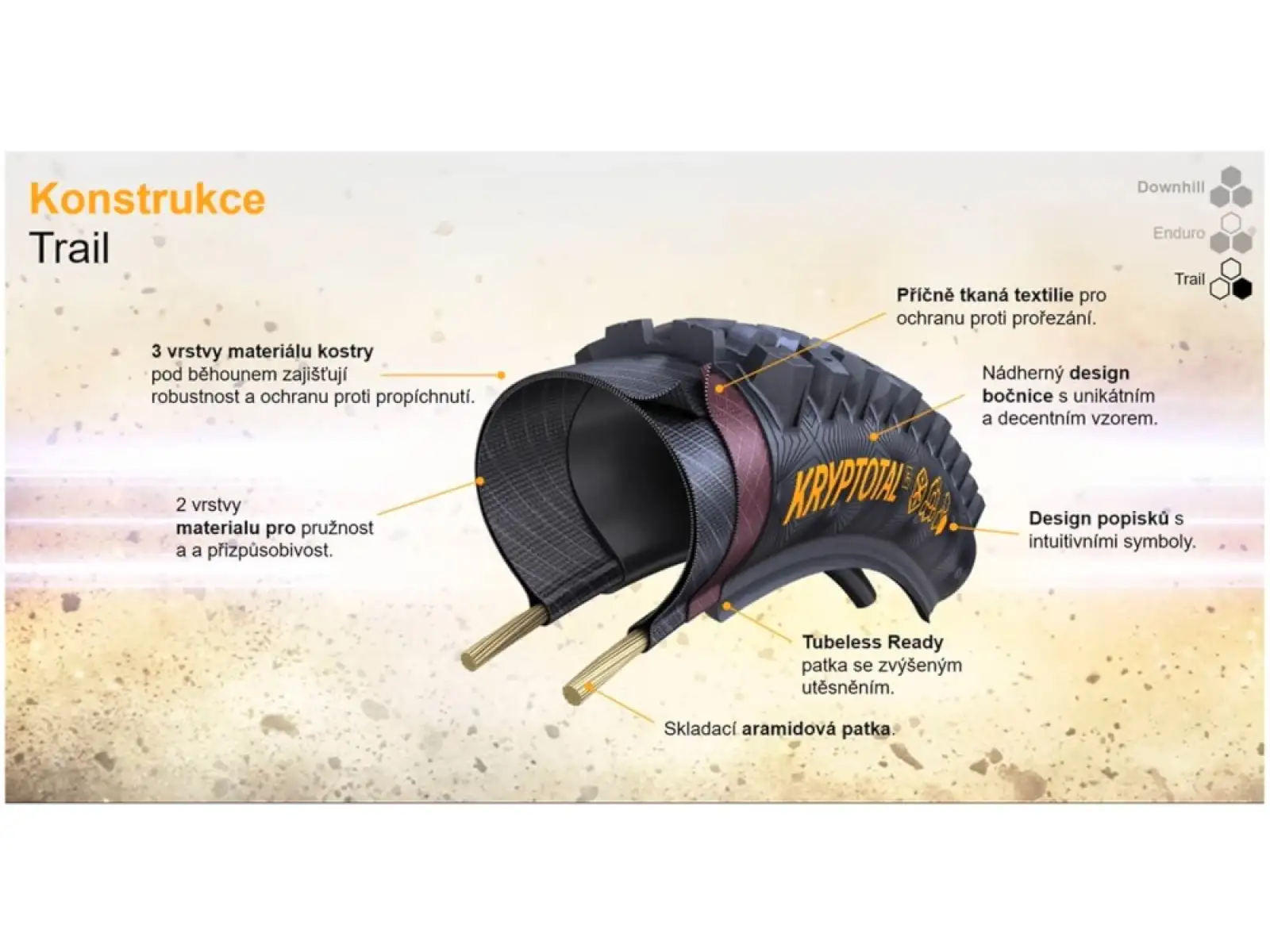 Continental Kryptotal Trail Endurance 29x2,60" TLR E-25 MTB Reifen Kevlar hinten Schwarz 2022
