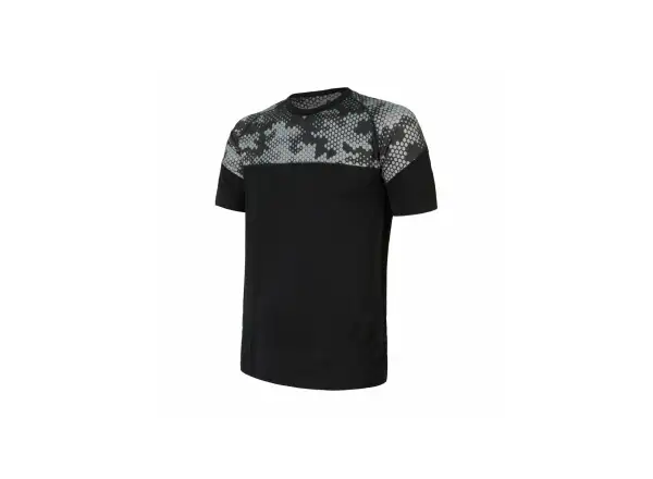 Sensor Merino Impress Herren T-Shirt kurzarm černá/Honeycomb