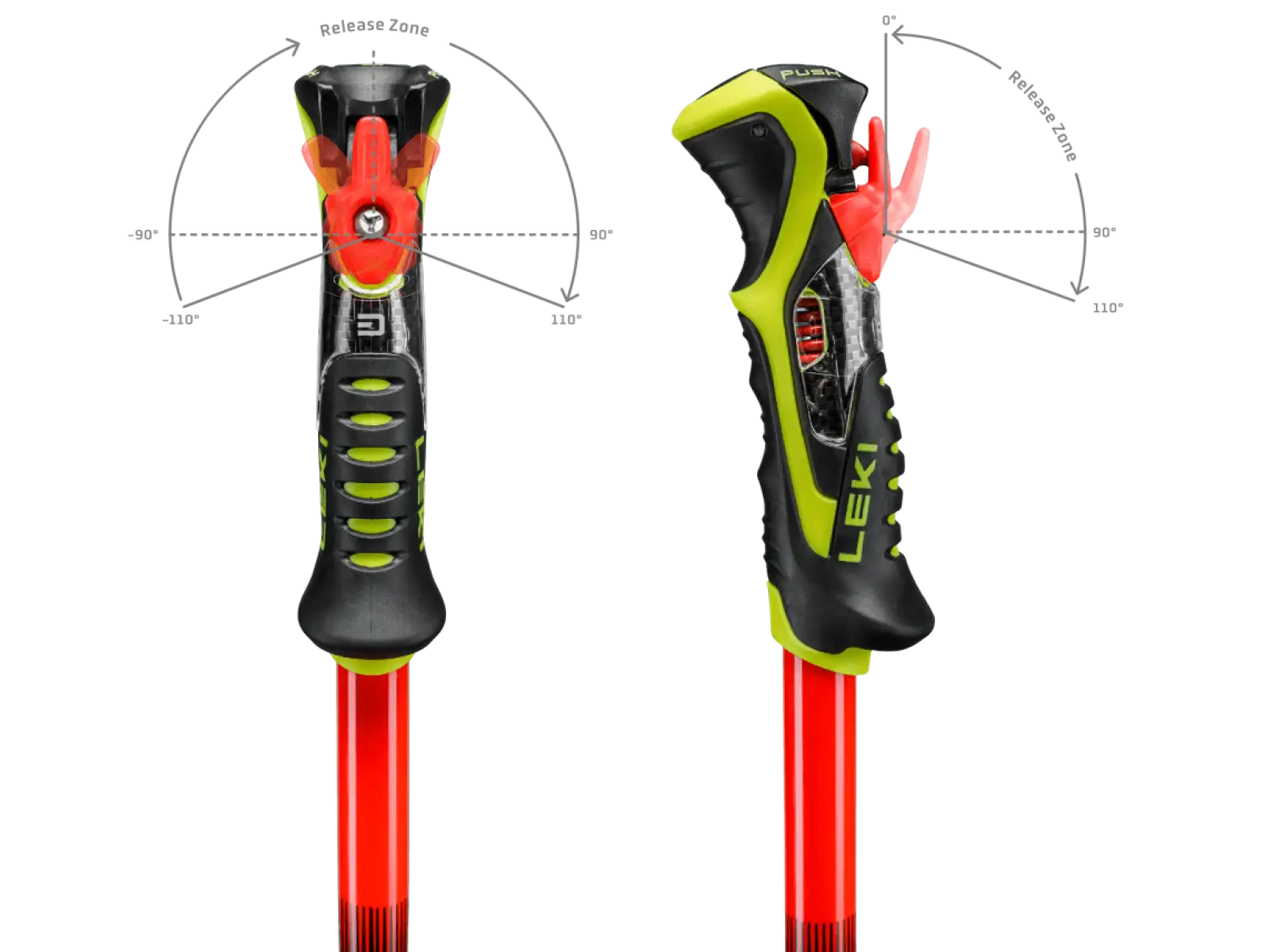 Leki WCR Pro SL TR Abfahrtsstöcke Bright red-violet-neonyellow