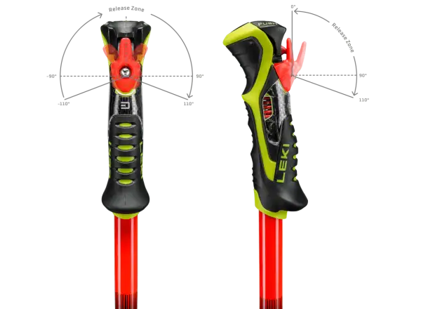 Leki WCR Pro SL TR Abfahrtsstöcke Bright red-violet-neonyellow