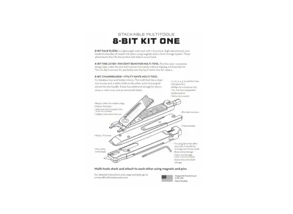 Wolf Tooth 8-BIT Kit One dreiteiliges Werkzeug