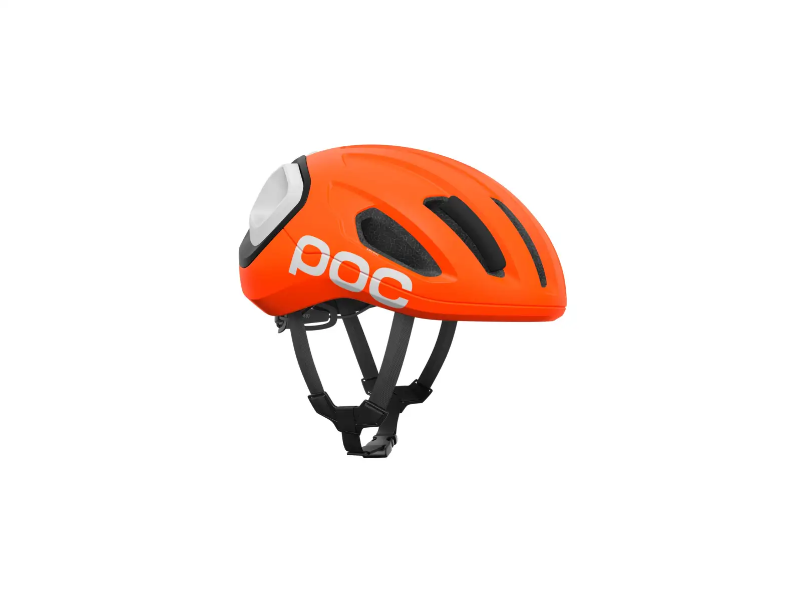 POC Amidal Rennradhelm Fluo. Orange Matt/Uranium Black Matt/Hydrogen White Matt