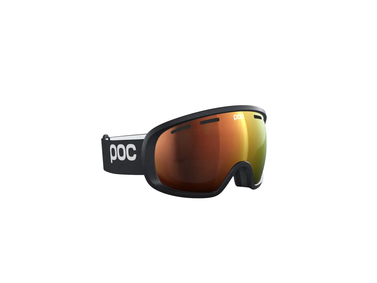 POC Fovea WF Skibrille Uranium Black/Partly Sunny Orange